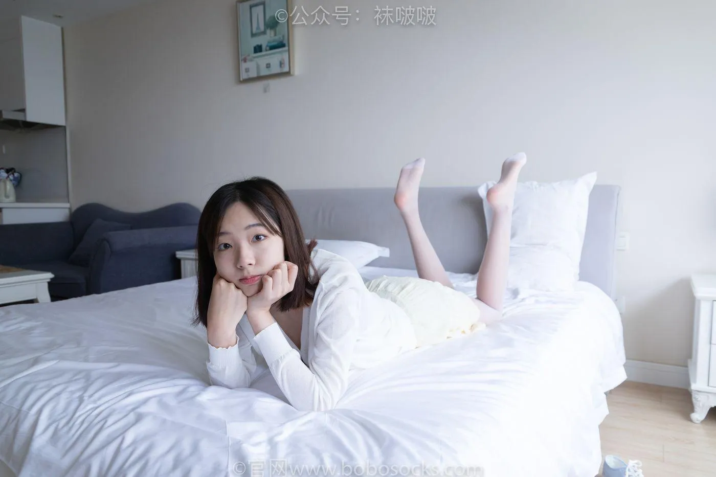 [BoBoSocks袜啵啵]NO.005 小甜豆-帆布鞋、薄白丝 [133P]插图8